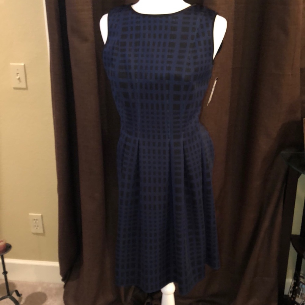 Blue plaid dress